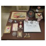 Table Lot w/ Decor & Household