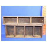 2 Wall Hanging Wood Display Shelves