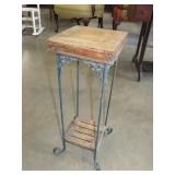 Metal & Wood Plant Stand