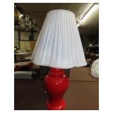 Red Ceramic Table Lamp - 30H