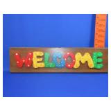 Wood Welcome Sign - 19" x 5"
