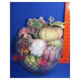 Glass Center Bowl w/ Decorative Fruit