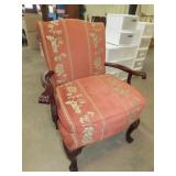 Chippendale Upholstered Arm Chair