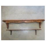2 Wood Wall Shelves