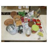 Table Lot w/ Decor & Household