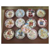 13 Franklin Mint Teddy Bear Collector Plates