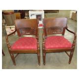Pair of Teakwood Arm Chairs