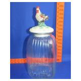 Glass Jar w/ Rooster Lid