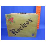Painted Wood Recipe Box