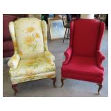 Two Wing Back Chairs