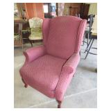 Upholstered Reclining Wing Back Chair