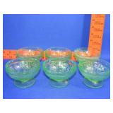 6 Uranium Glass Sherberts