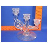 Glass 3-Light Candle Holder