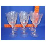 6 Fostoria Navarre Wine Goblets