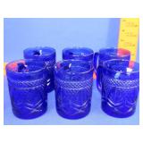 6 Cobalt Blue Cristal d'Arques Mugs