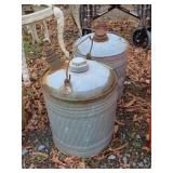 2 Galvanized Gas Cans
