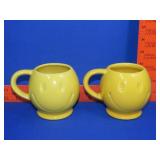 2 McCoy Smiley Face Mugs