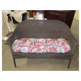 Plastic Wicker Bench - Good Condition