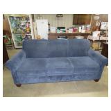 Nice Very Clean Blue Upholstered Sofa