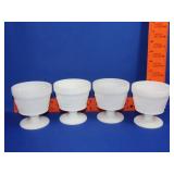 4 Milk Glass Sherberts