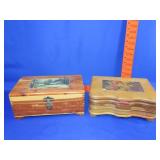 2 Wood Jewelry Boxes