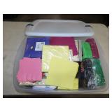 Plastic Tub w/ Party Napkins - Mostly New