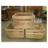 3 Wood Crates