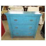 Turquiose Blue 3 Drawer Chest