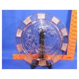 Pink Depression Cake Plate - 11.5'