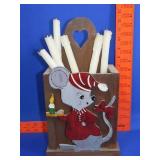 Painted Wood Candle Storage Box