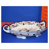 Mason's Mandalay Blue Ironstone Handled Dish