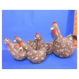 5pc Set of Cloth Chickens