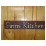 Wood Fram Kitchen Sign - 36'x8'