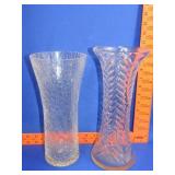 2 Glass Vases