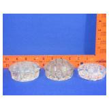 3 Glass Flower Frogs