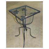 Metal Base Glass Top Plant Stand