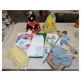 Table Lot Towels & Baby Clothes