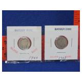 1900 & 1901 Barber DImes