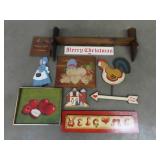 Lot of Wood Wall Decor
