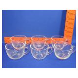 6 Heisey Glass Cups