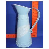 Decorated Metal Pitcher
