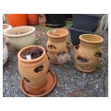 3 Strawberry Pots