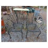Pair of Wrought Iron Chairs