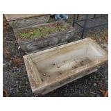 Pair of Oblong Concrete Planters