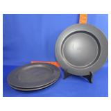 3 Calvin Klein Swid Powell Stoneware Plates - 11'