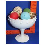 Milk Glass Compote / Bowl
