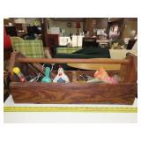 Wood Caddie w/ Contents