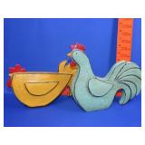 2 Decorative Chickens