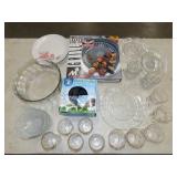 Table Lot w/ Glassware, Dog Muzzle, Etc