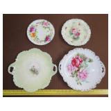 4pc Hand Painted Plates